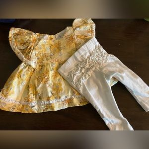Floral yellow outfit